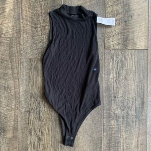 High Neck Black Sleeveless Hollister Bodysuit